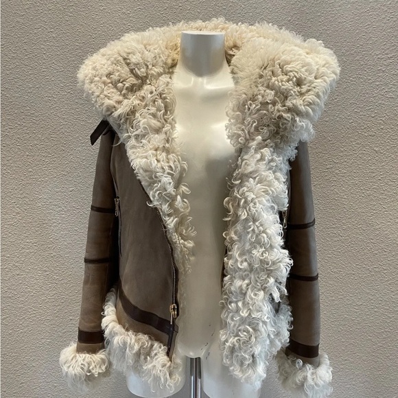 Rag & Bone shearling fur aviator jacket small - Picture 9 of 16